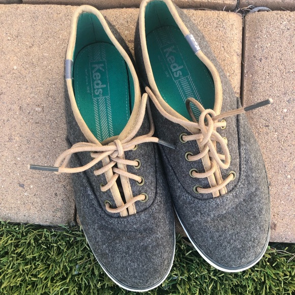 Keds Champion Classic Heather Gray Wool Low top Tennis Shoes, Sz 5 - Picture 11 of 11